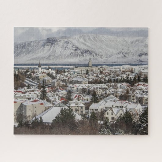 Island Jigsaw Puzzle - Reykjavik im Winter (Horizontal)