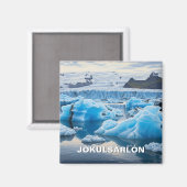 Island Jökulsárlón Glacier Lagoon Travel Magnet (Vorderseite/Rückseite)