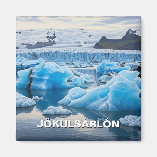 Island Jökulsárlón Glacier Lagoon Travel Magnet (Vorne)