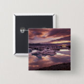 Island, Jokulsarlon Lagoon, Landschaft Button (Vorne & Hinten)