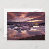 Island, Jokulsarlon Lagoon, Landschaft Postkarte (Vorne/Hinten)