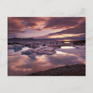 Island, Jokulsarlon Lagoon, Landschaft Postkarte