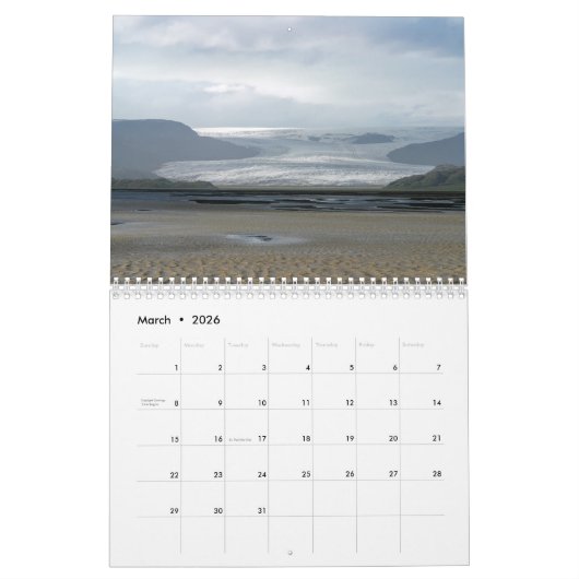 Island Kalender (Mär 2026)