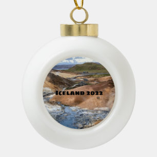 Island - Keramik Kugel-Ornament
