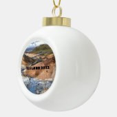 Island - Keramik Kugel-Ornament (Rechts)