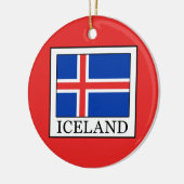 Island Keramik Ornament (Links)