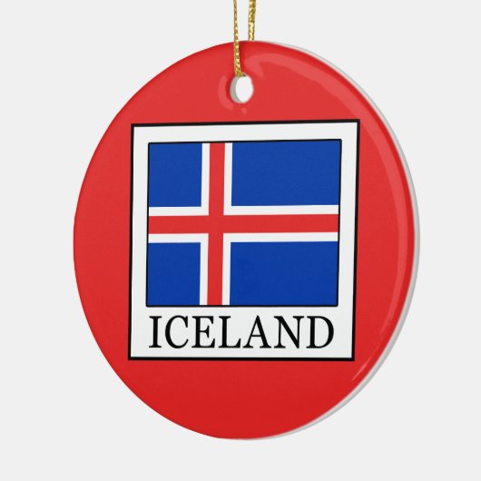 Island Keramik Ornament (Links)