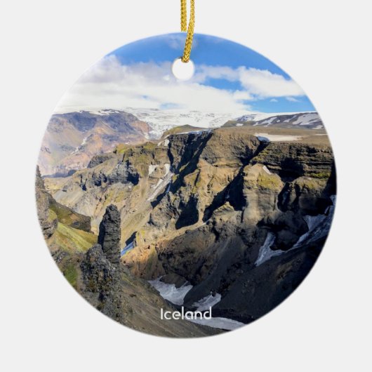 Island - Keramik Ornament (Vorne)
