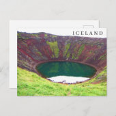 Island Kerid-Krater-Ansicht Postkarte (Vorne/Hinten)