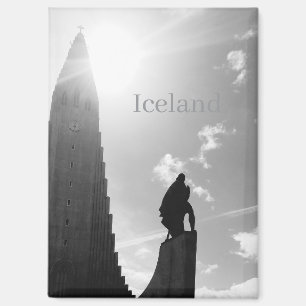 Island Kühlschrankmagnet – Hallgrímskirkja Kirche 
