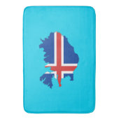 Island-Landesflagge Badematte (Vorderseite Vertikal)