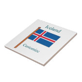 Island Landesflagge Thunder_Cove Fliese (Seite)
