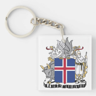 Island Landeswappen Symbol Emblem Flagge Schlüsselanhänger