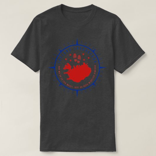 Island Laugavegur Trekking Wanderung auf Insel T-Shirt (Design vorne)