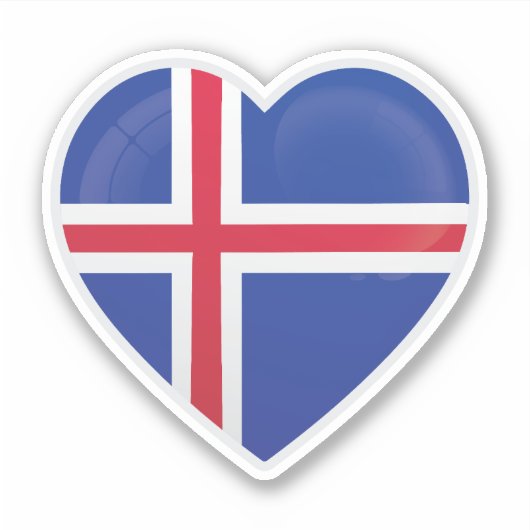 Island-Liebe Aufkleber (Vorderseite)