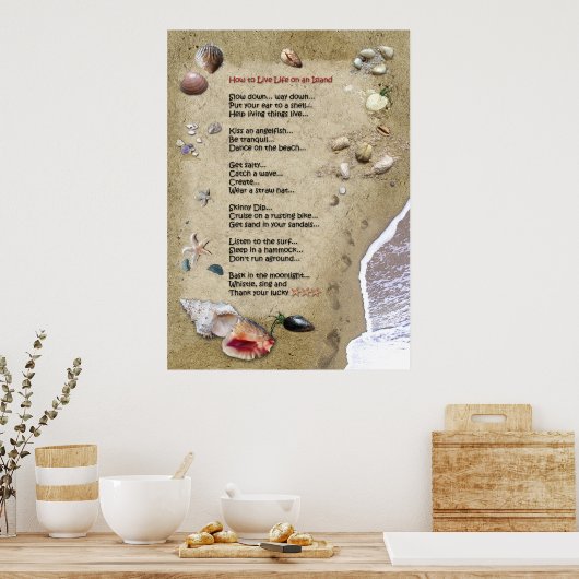 Island Life Poster (Küche)