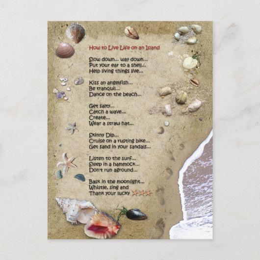 Island Life Postkarte (Vorderseite)