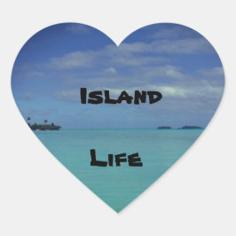 Island Life Tropical Island Heavy Sticker