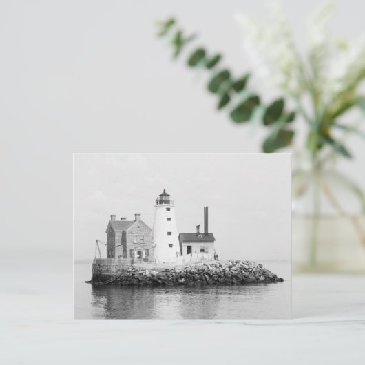 Island Lighthouse, 1896 Postkarte (Stehend Vorderseite)
