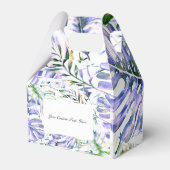 Island Lila Lilac Tropical Palm Blätter Hochzeiten Geschenkschachtel (Vorderseite)
