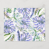 Island Lila Lilac Tropical Wedding Save the Date (Rückseite)