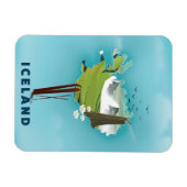 Island Map Illustration Reiseplakat. Magnet (Horizontal)