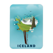 Island Map Illustration Reiseplakat. Magnet (Vertikal)
