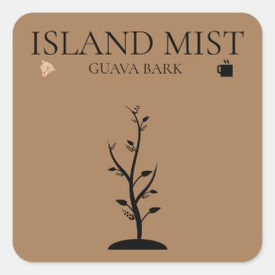 ISLAND MIST GUAVA BARK QUADRATISCHER AUFKLEBER