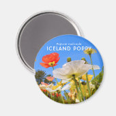Island-Mohn Magnet (Vorderseite/Rückseite)