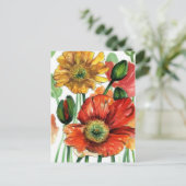 Island-Mohnblumen Postkarte (Stehend Vorderseite)