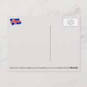 Island, Monument Stephan Stephansson, Vatnsskard Postkarte (Rückseite)