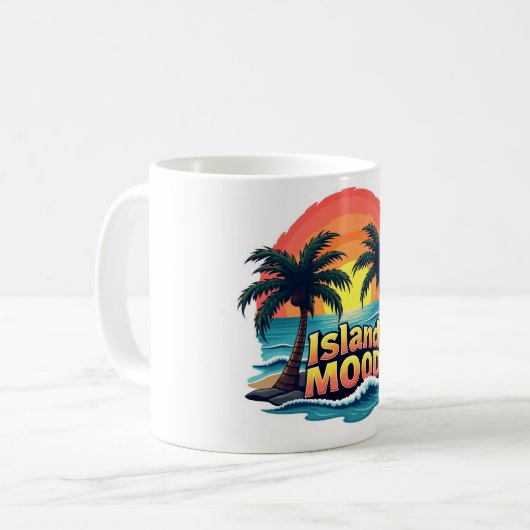 Island Mood Sunset Palm Tasse (Vorderseite Links)
