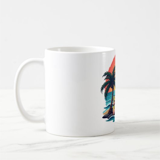 Island Mood Sunset Palm Tasse (Links)