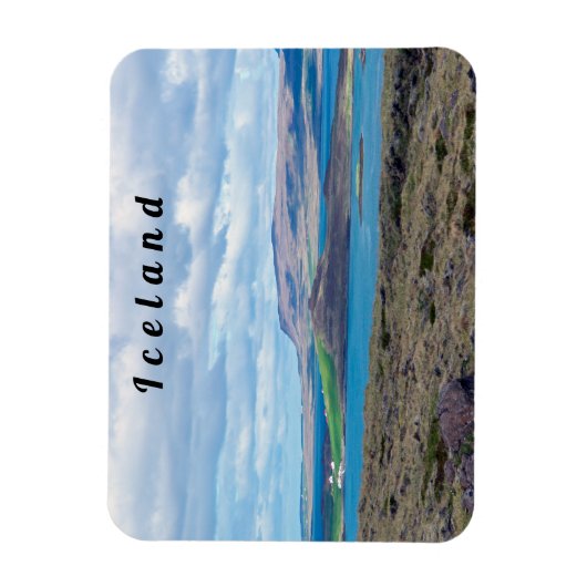 Island Morgenlandschaft mit Bauernhöfen im Fjord Magnet (Vertikal)