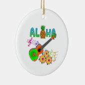 Island Music Ukulele Aloha Keramik Ornament (Rechts)