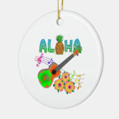 Island Music Ukulele Aloha Keramik Ornament (Links)