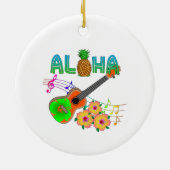 Island Music Ukulele Aloha Keramik Ornament (Hinten)