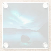 Island - Nordlichter in Westfjordland, Island Glasuntersetzer (Rückseite)