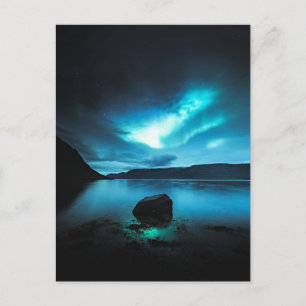 Island - Nordlichter in Westfjordland, Postkarte