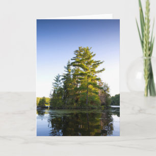 Island on Lake Long Pond Feiertagskarte