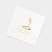 Island Palmen Wedding Servietten Mit Folie (Links)