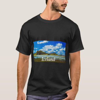 Island Panorama Mountains Sky Clouds River Lake T-Shirt