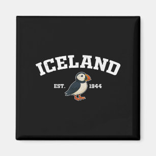 Island-Papageitaucher Vintage IslÃ¤ndisches Souven Magnet