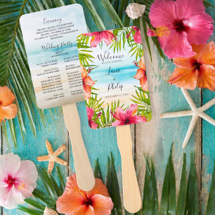 Island Paradise Beach Tropical Wedding Party Fächer