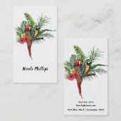 Island Paradise Birds Tropical Floral Botanical Visitenkarte (Vorne/Hinten)