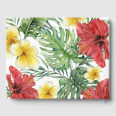 Island Paradise Birds Tropical Floral Wedding Gästebuch (Rückseite)