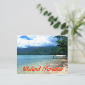 Island Paradise Travel Postcard Postkarte (Stehend Vorderseite)