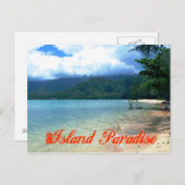 Island Paradise Travel Postcard Postkarte (Vorne/Hinten)