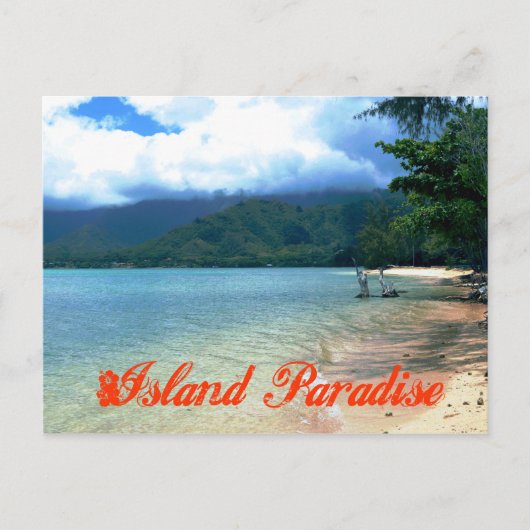 Island Paradise Travel Postcard Postkarte (Vorderseite)