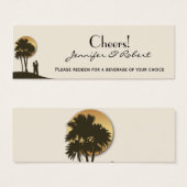 Island Paradise Wedding Drinks Tickets (Vorne & Hinten)